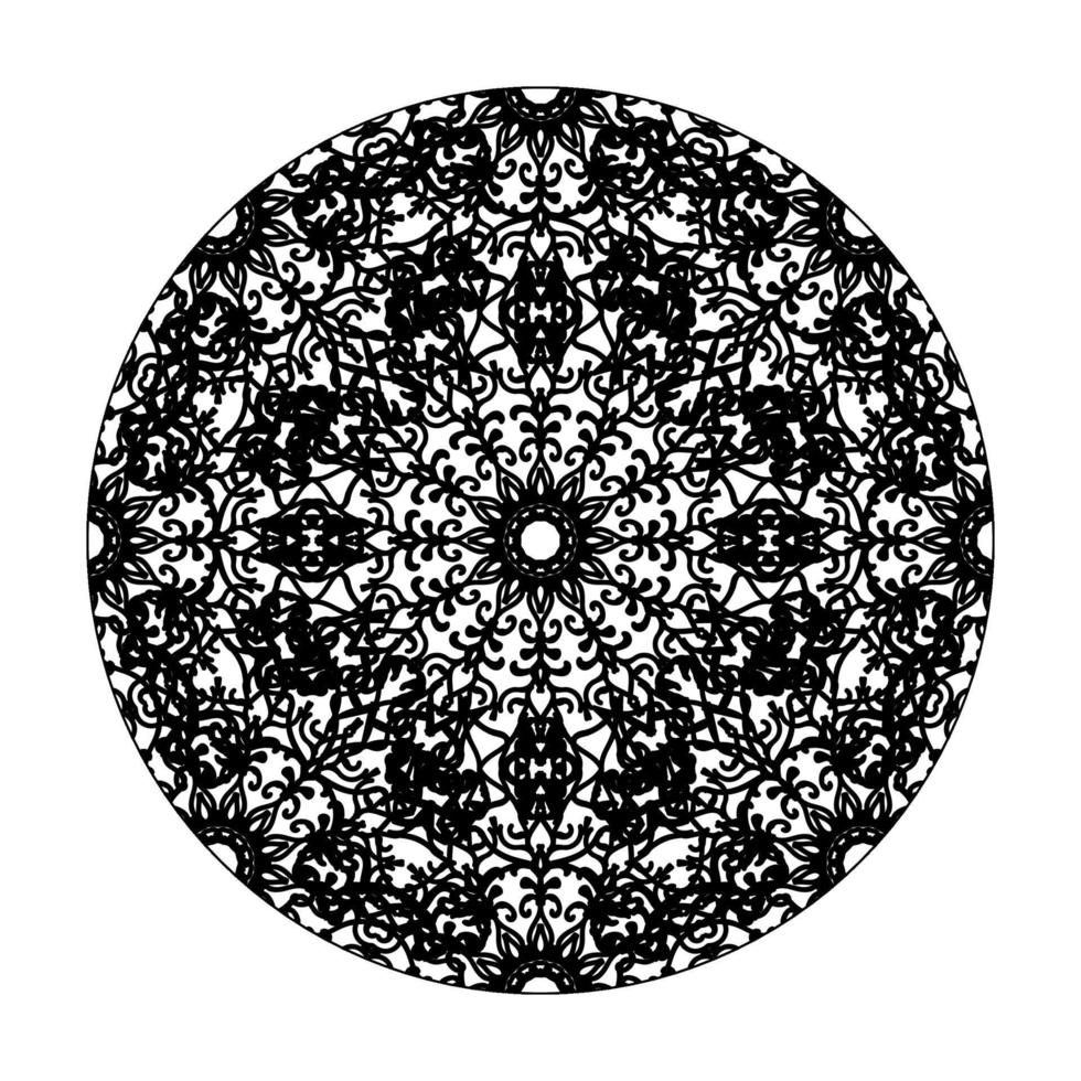 Vector round abstract circle. Mandala style.