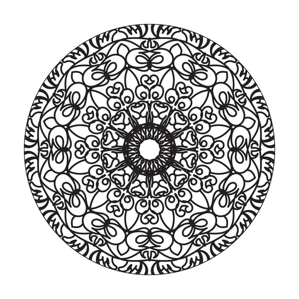 colecciones patrón circular en forma de mandala para henna, mehndi, tatuajes, decoraciones. decoración decorativa en estilo étnico oriental. página de libro para colorear. vector