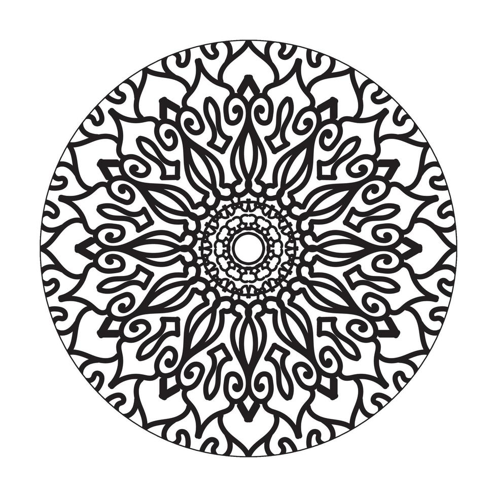 colecciones patrón circular en forma de mandala para henna, mehndi, tatuajes, decoraciones. decoración decorativa en estilo étnico oriental. página de libro para colorear. vector