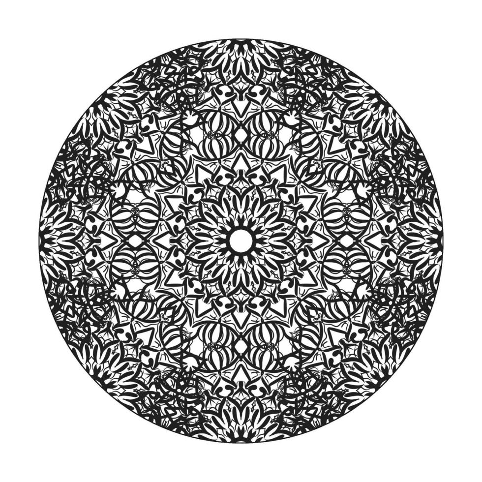 vector círculo abstracto redondo. estilo mandala.