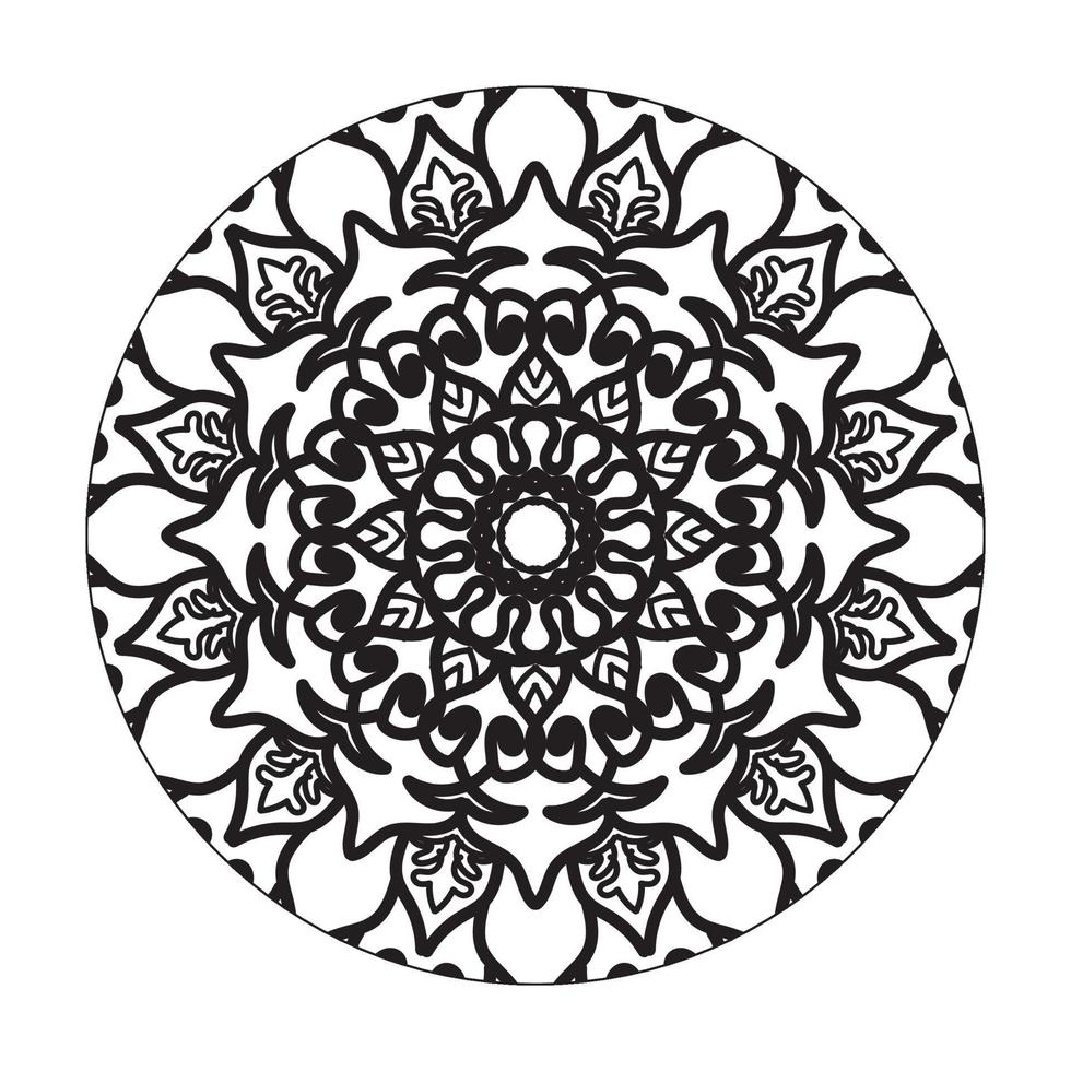 colecciones patrón circular en forma de mandala para henna, mehndi, tatuajes, decoraciones. decoración decorativa en estilo étnico oriental. página de libro para colorear. vector