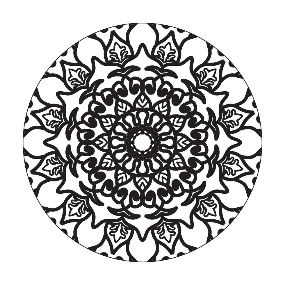 Collections Circular pattern in the form of a mandala for Henna, Mehndi, tattoos, decorations. Decorative decoration in ethnic oriental style. Coloring book page. vector