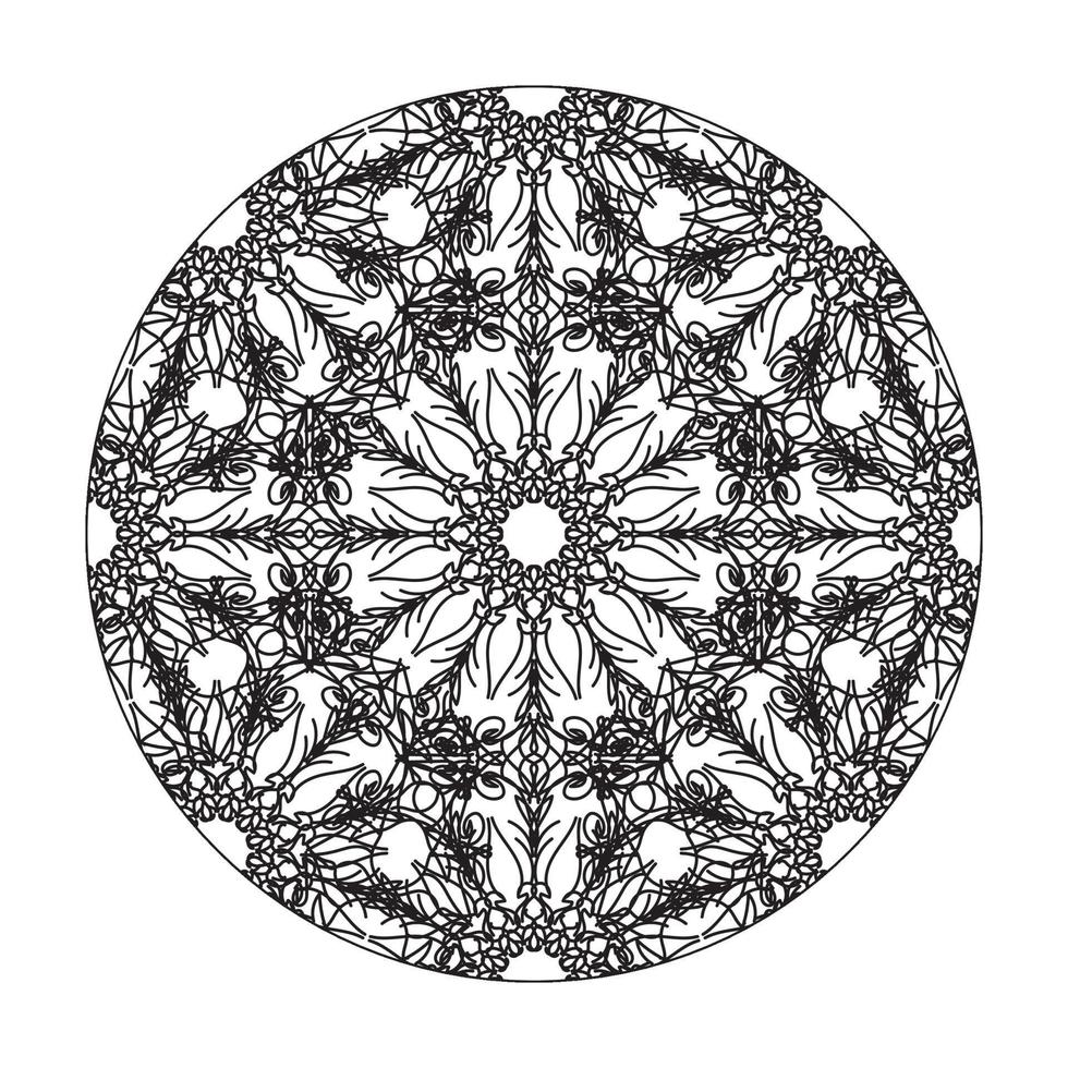 vector círculo abstracto redondo. estilo mandala.