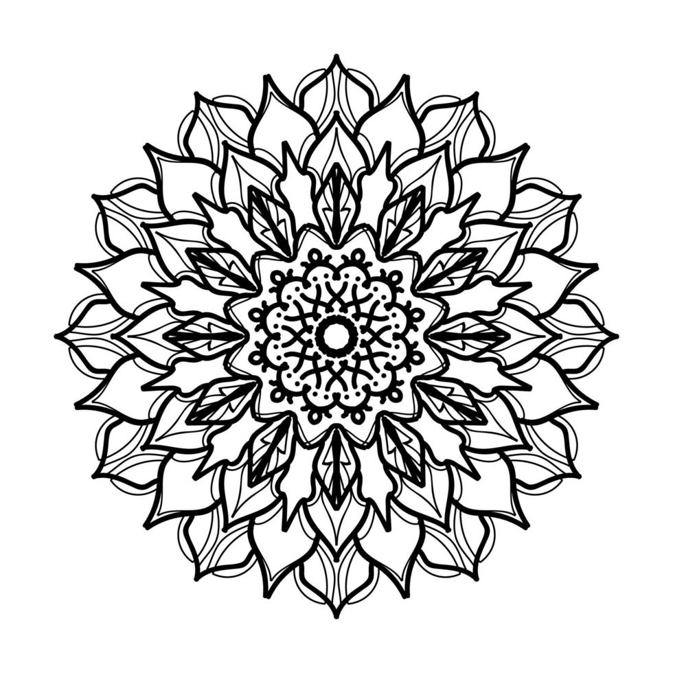 Hand drawn mandala. decoration in ethnic oriental  doodle ornament. vector