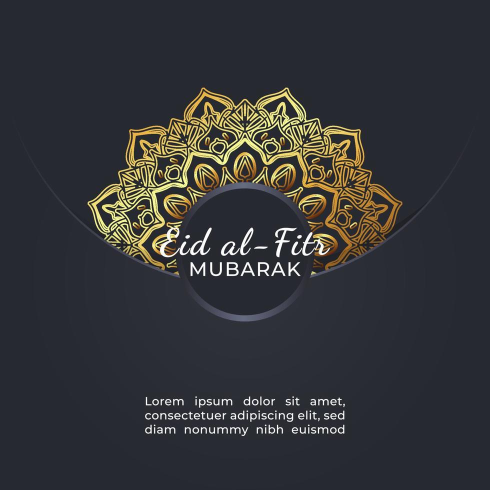 Eid mubarak celebratory illustration. vector