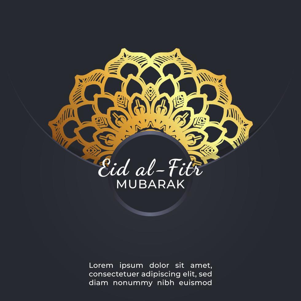 Eid mubarak celebratory illustration. vector