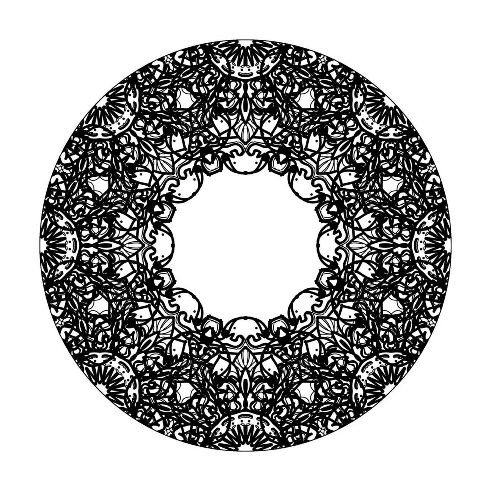 Vector round abstract circle. Mandala style.
