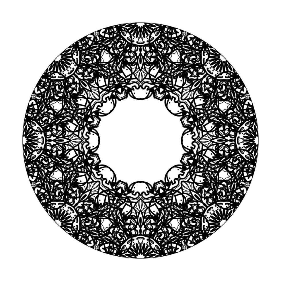 Vector round abstract circle. Mandala style.