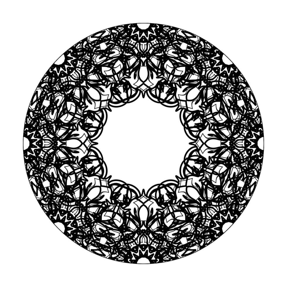 vector círculo abstracto redondo. estilo mandala.