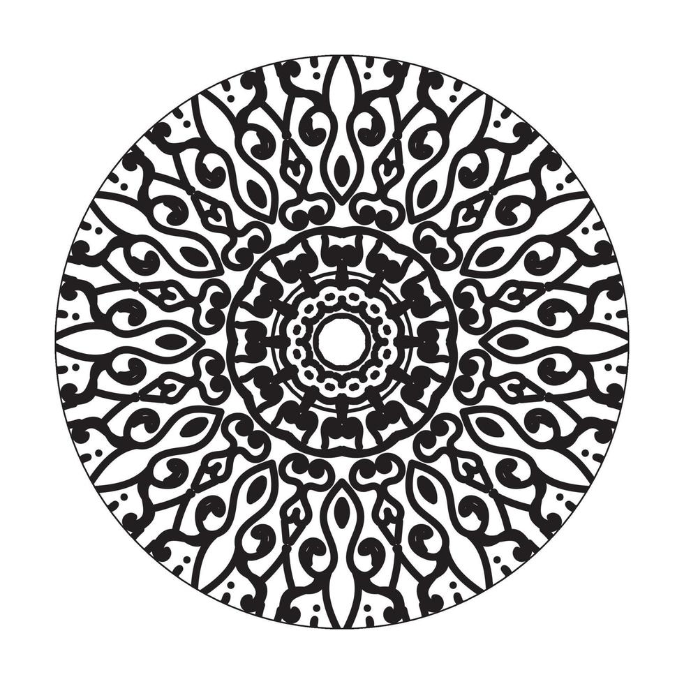 colecciones patrón circular en forma de mandala para henna, mehndi, tatuajes, decoraciones. decoración decorativa en estilo étnico oriental. página de libro para colorear. vector