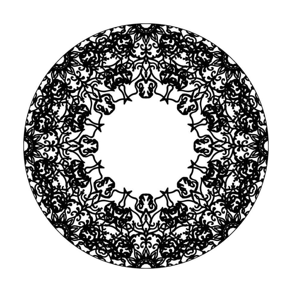 Vector round abstract circle. Mandala style.