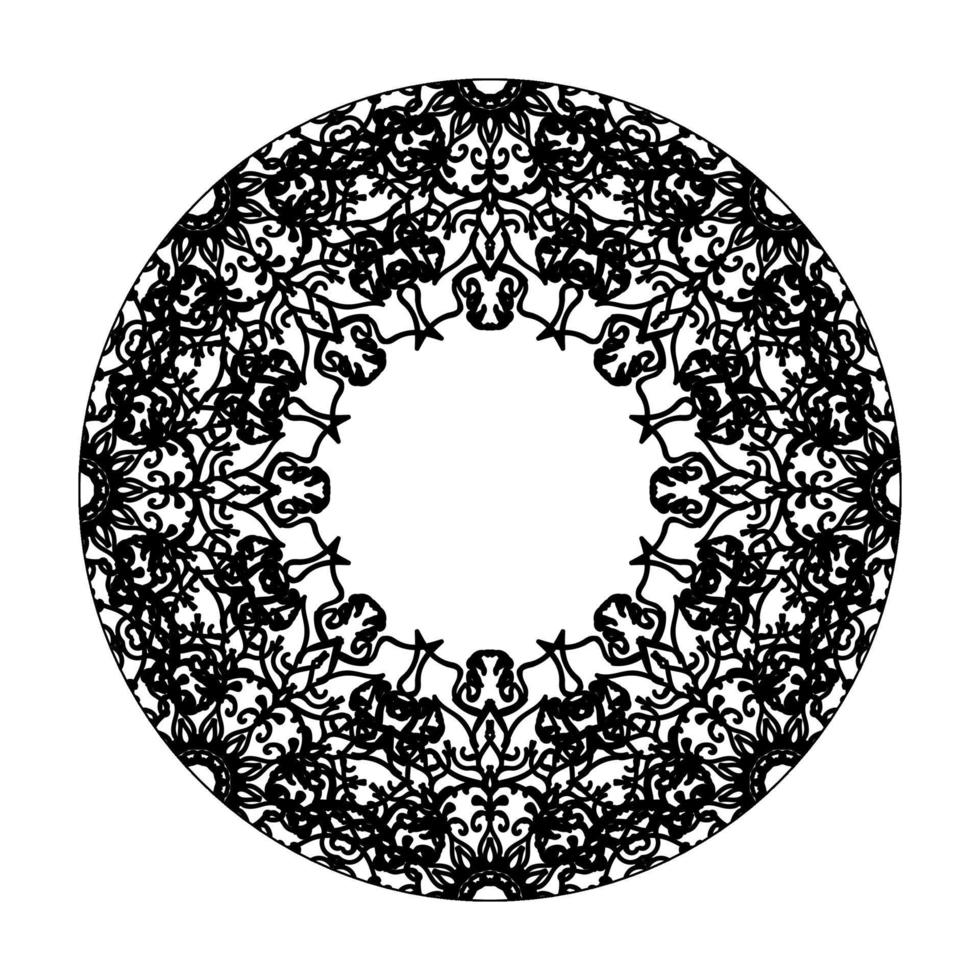 Vector round abstract circle. Mandala style.