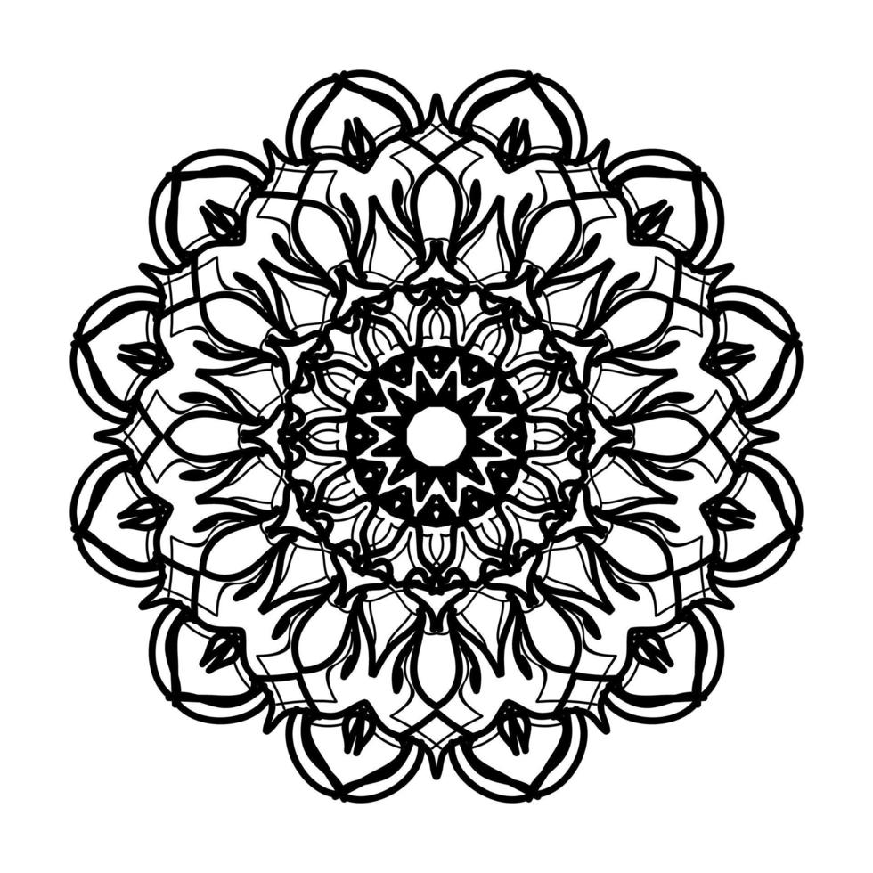 Hand drawn mandala. decoration in ethnic oriental  doodle ornament. vector