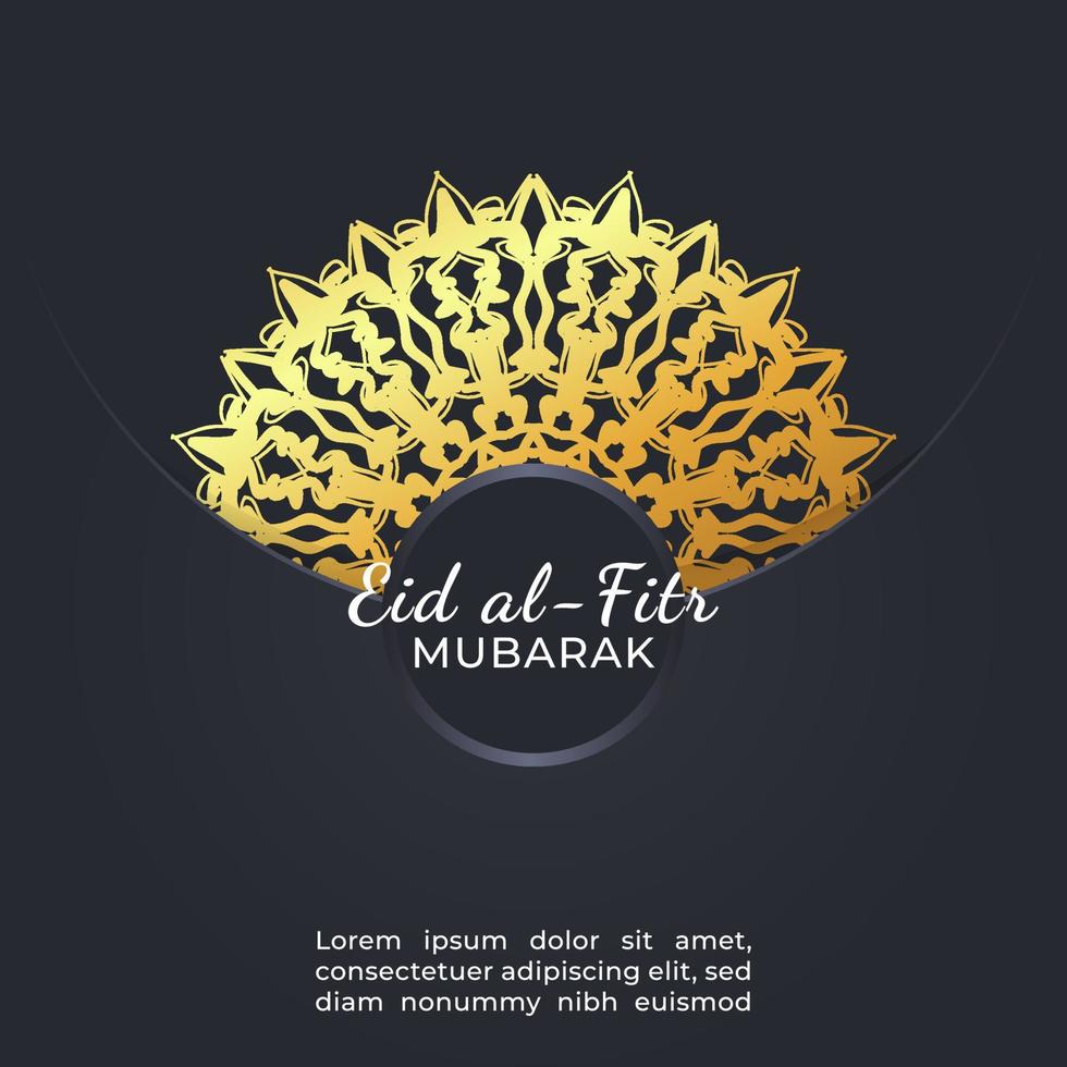 Eid mubarak celebratory illustration. vector