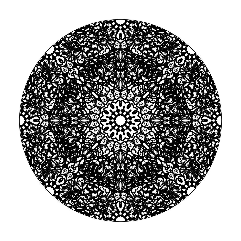 Vector round abstract circle. Mandala style.