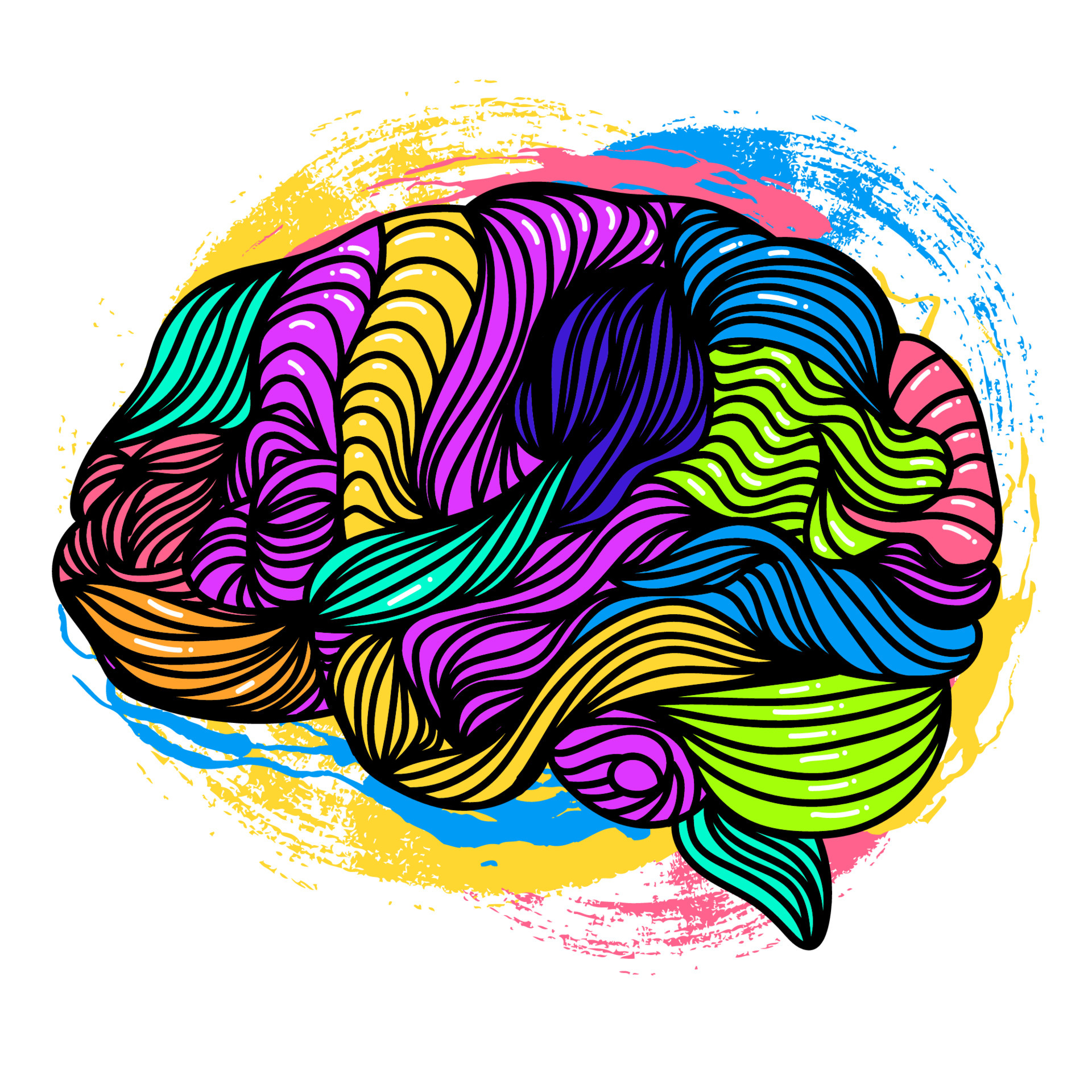 Colorful Abstract Brain 6916851 Vector Art at Vecteezy