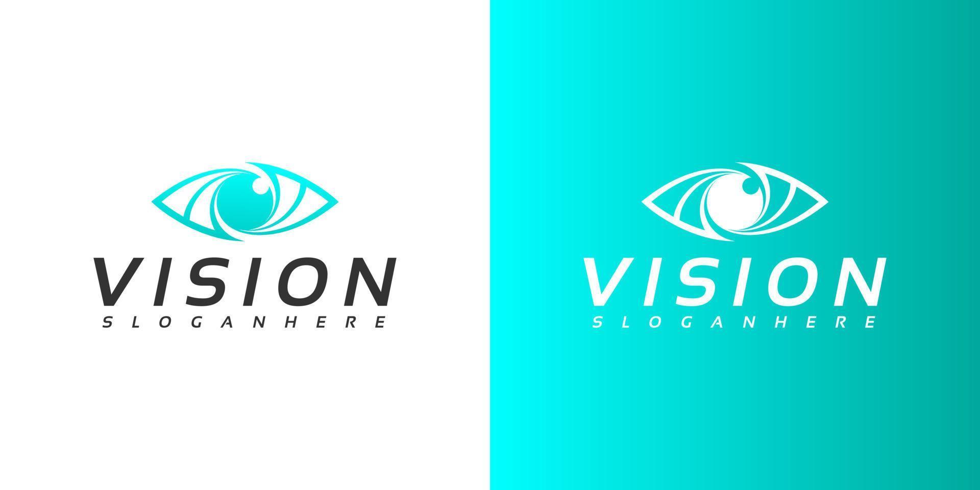 eye vision logo design vector