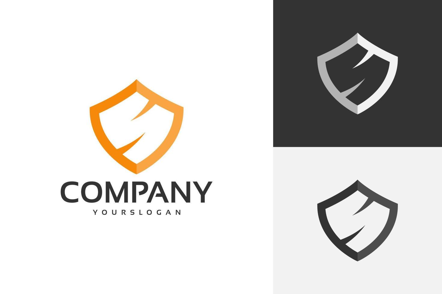 letter s and shield logo design vector