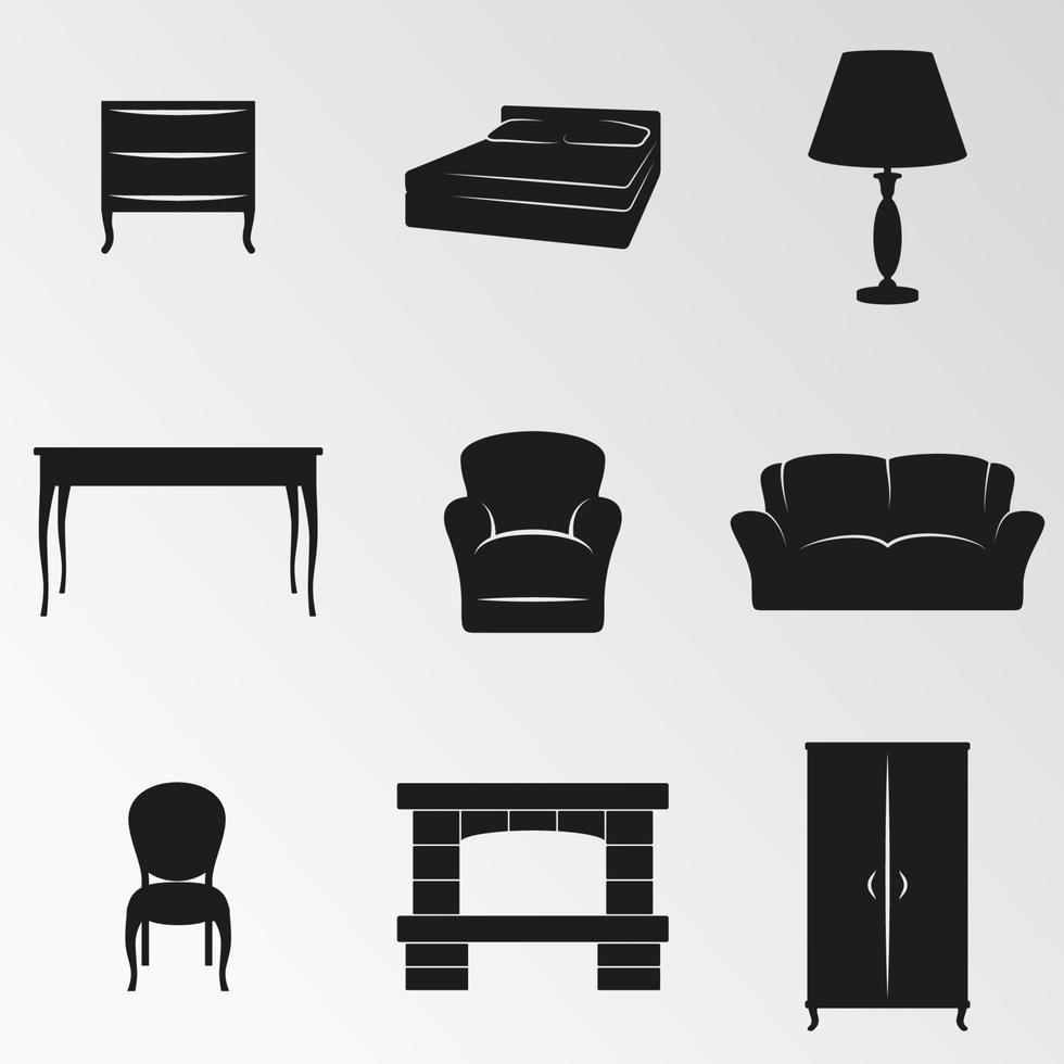 Vector illustration on the theme comfort, furniture