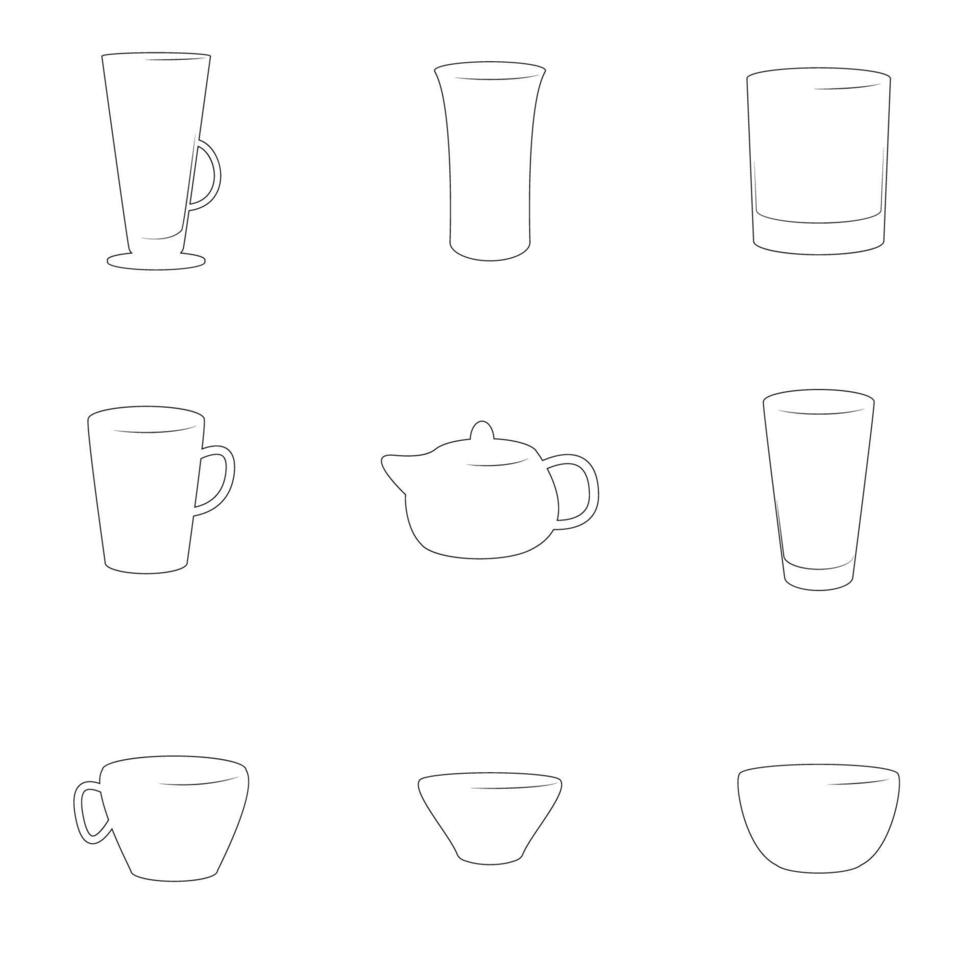 Utensils for tea and coffee vector