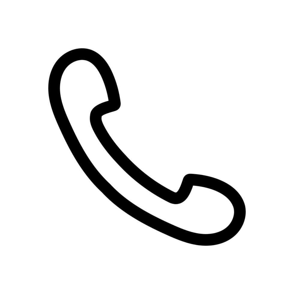 Handset simple vector icon