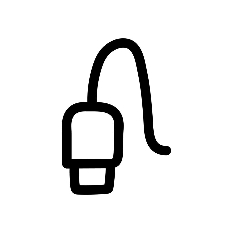 icono de vector simple cable usb