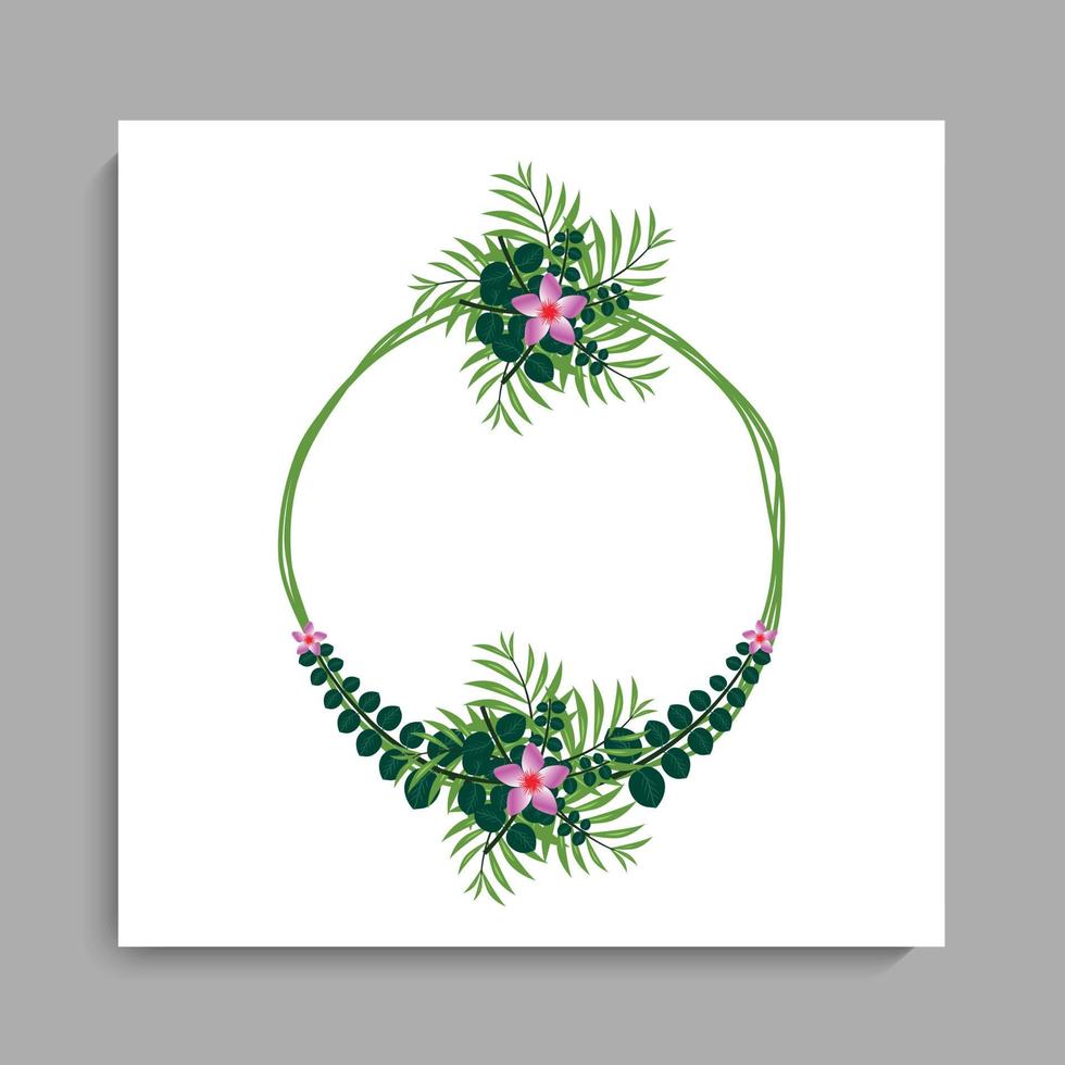 floral frame design vector