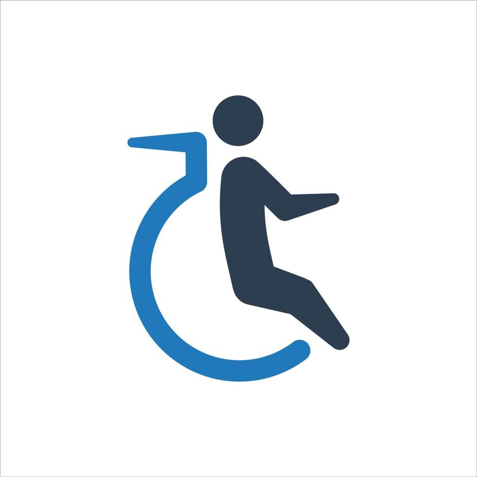 icono de paciente discapacitado vector