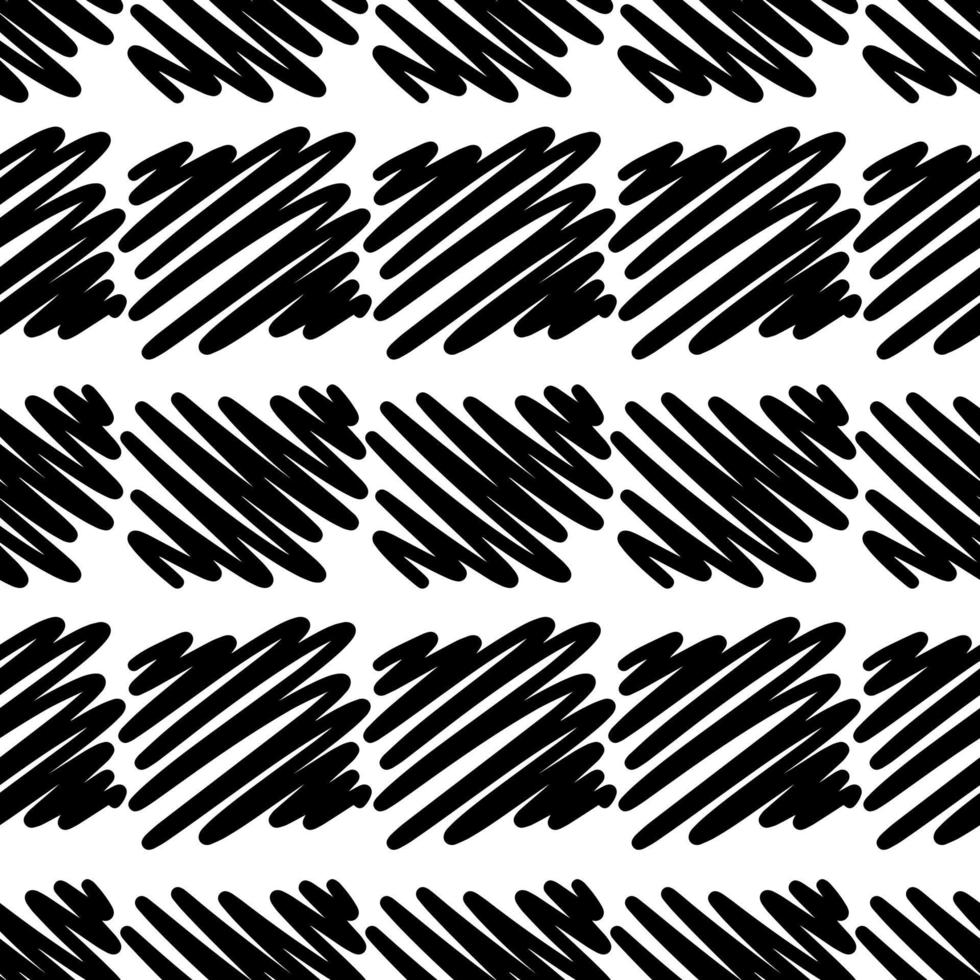 patrón espiral negro. un patrón retro abstracto de formas geométricas. una onda geométrica de fondo de círculos. patrón abstracto vectorial sin costuras con una forma de espiral redonda dibujada a mano hecha con un pincel. vector