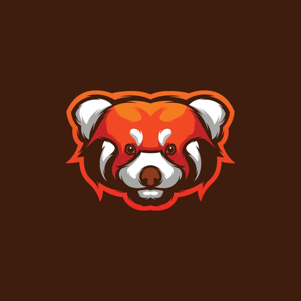 Redpanda Mascot Design Logo vector