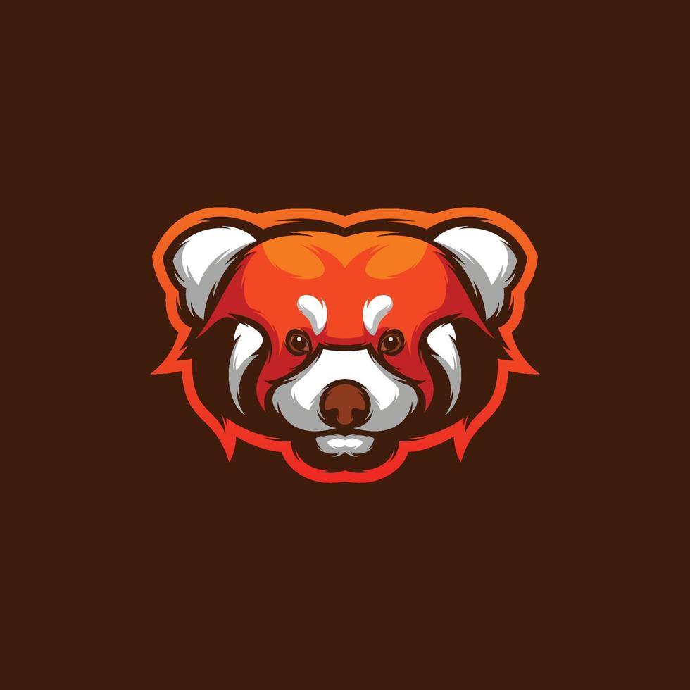 logotipo de diseño de mascota redpanda vector