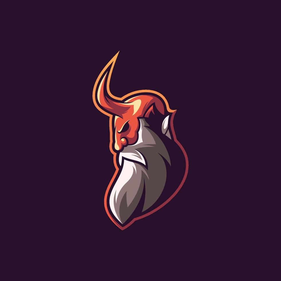 logotipo de la mascota del diablo vector