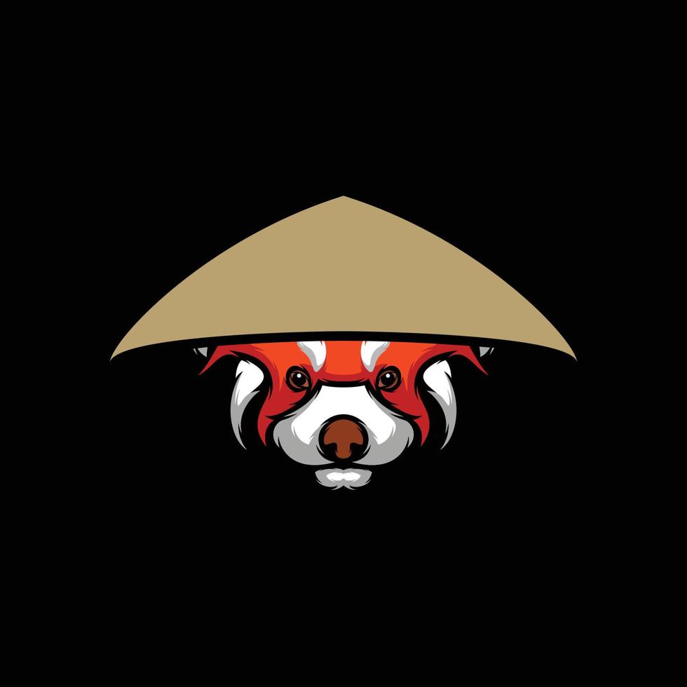 Red Panda Mascot Logo vector