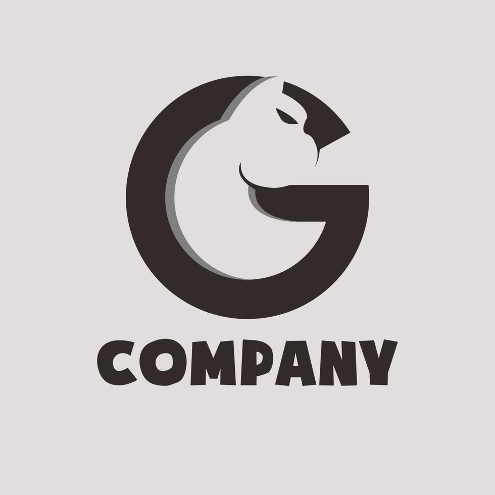 Letter G Gorilla Logo vector