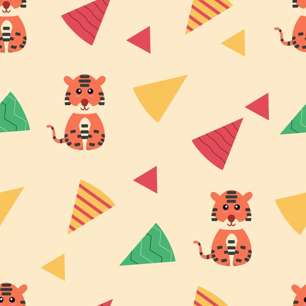 Seamless Pattern Chinese Happy New Year 2022 vector
