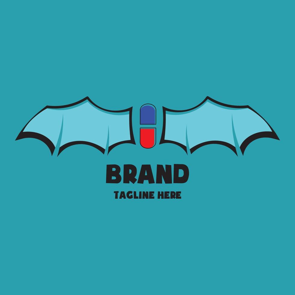 Bat Capsule Logo vector