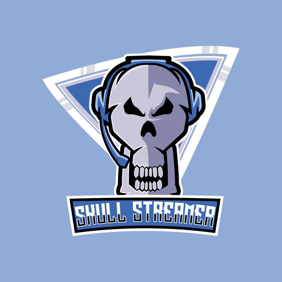 Skull Streamer Logo vector