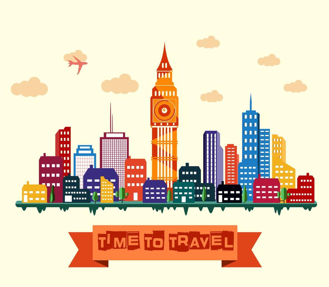 London city skyline vector