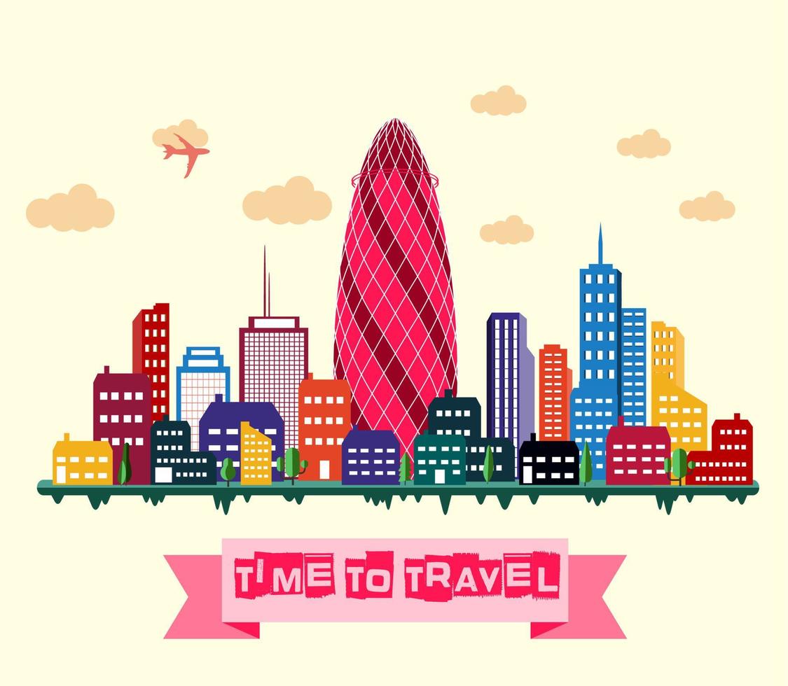 London city skyline vector