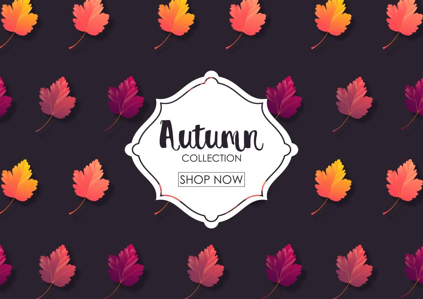 Autumn leaves sale banner vector
