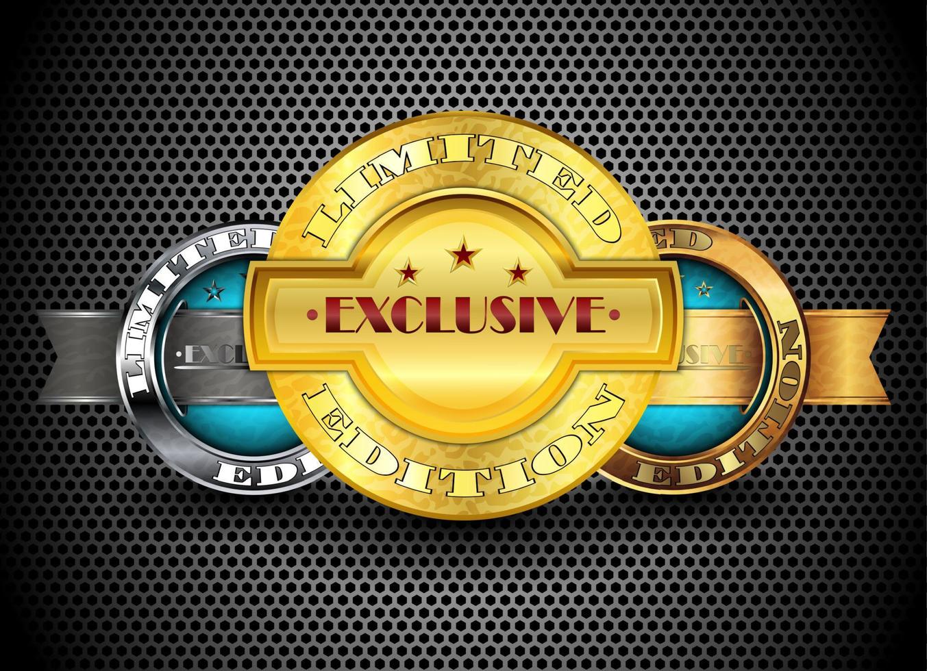 Vector illustration of Set of labels limited edition