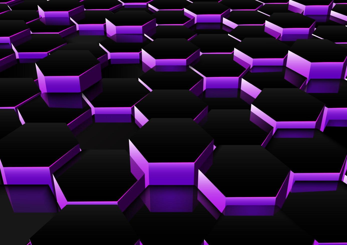 Dark purple hexagonal background vector