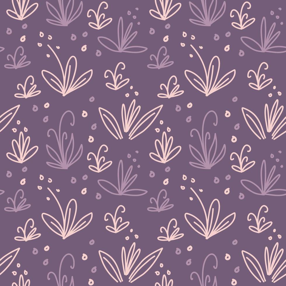 Seamless pattern with abstract delicate pink flowers vector