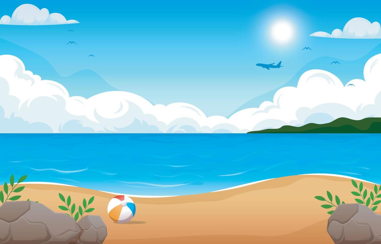 fondo de paisaje de playa de naturaleza vector