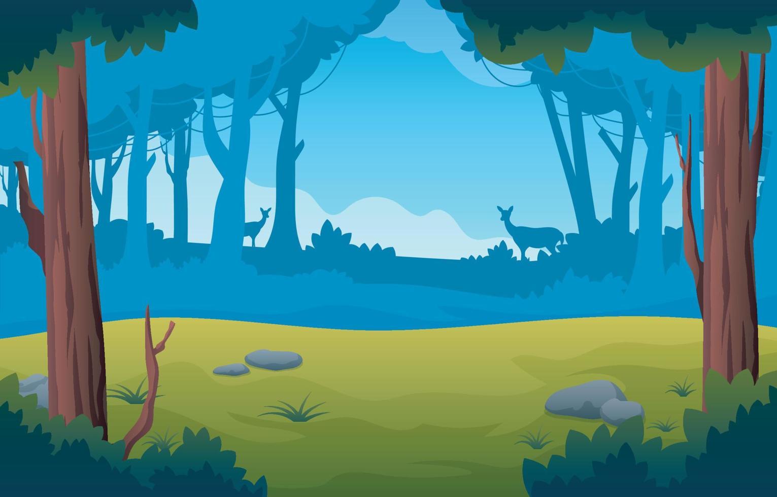 Summer Forest Background Concept vector