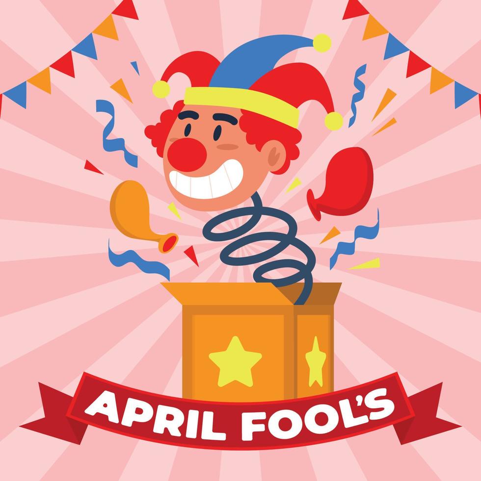 April Fools Background Design vector