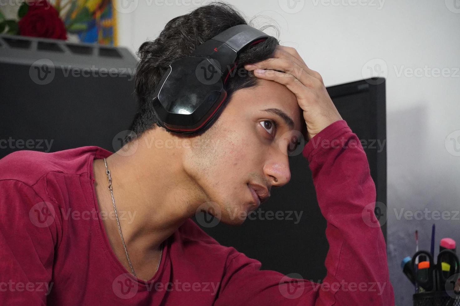 tension due to work image photo