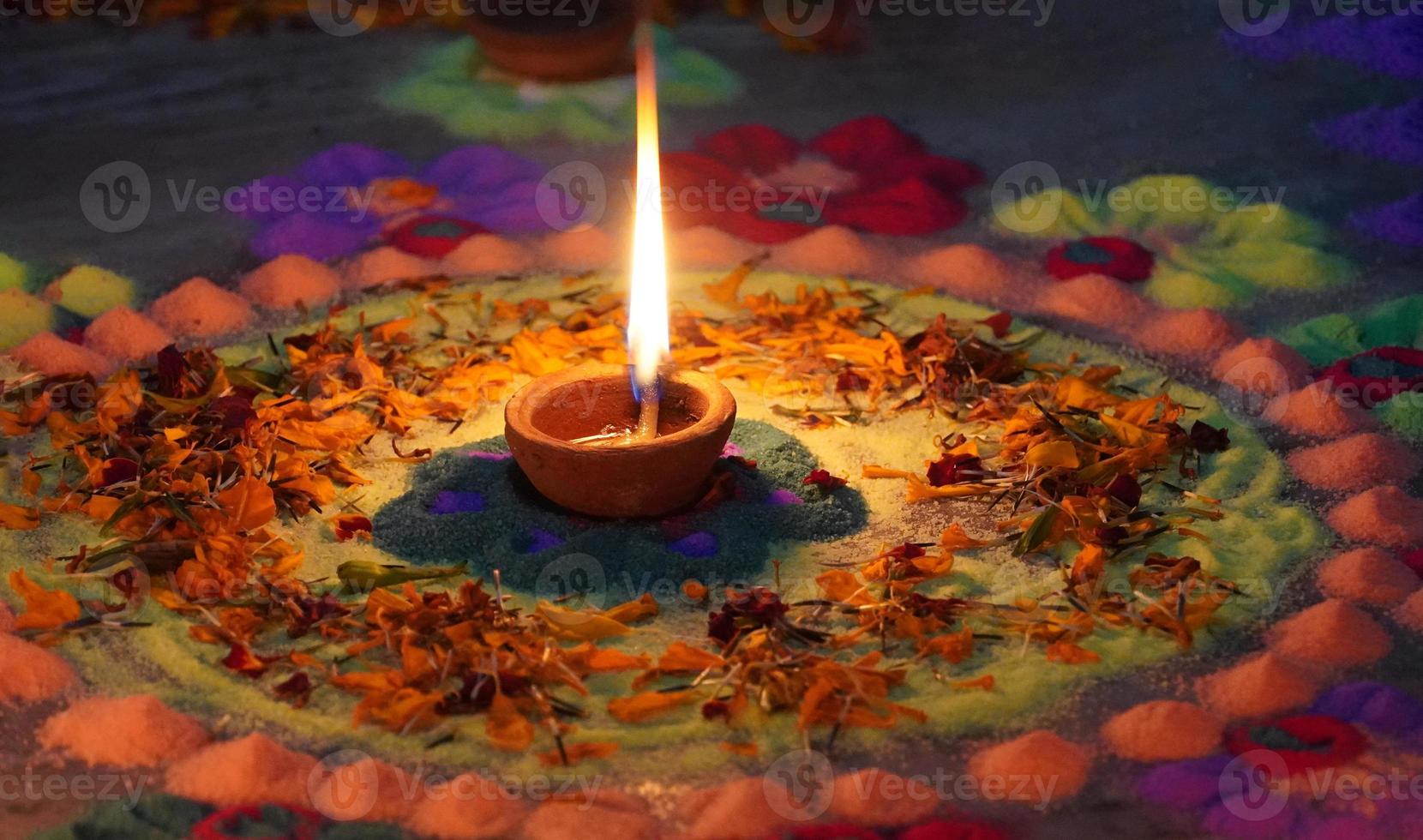 diwali diya image in rangloi HD photo