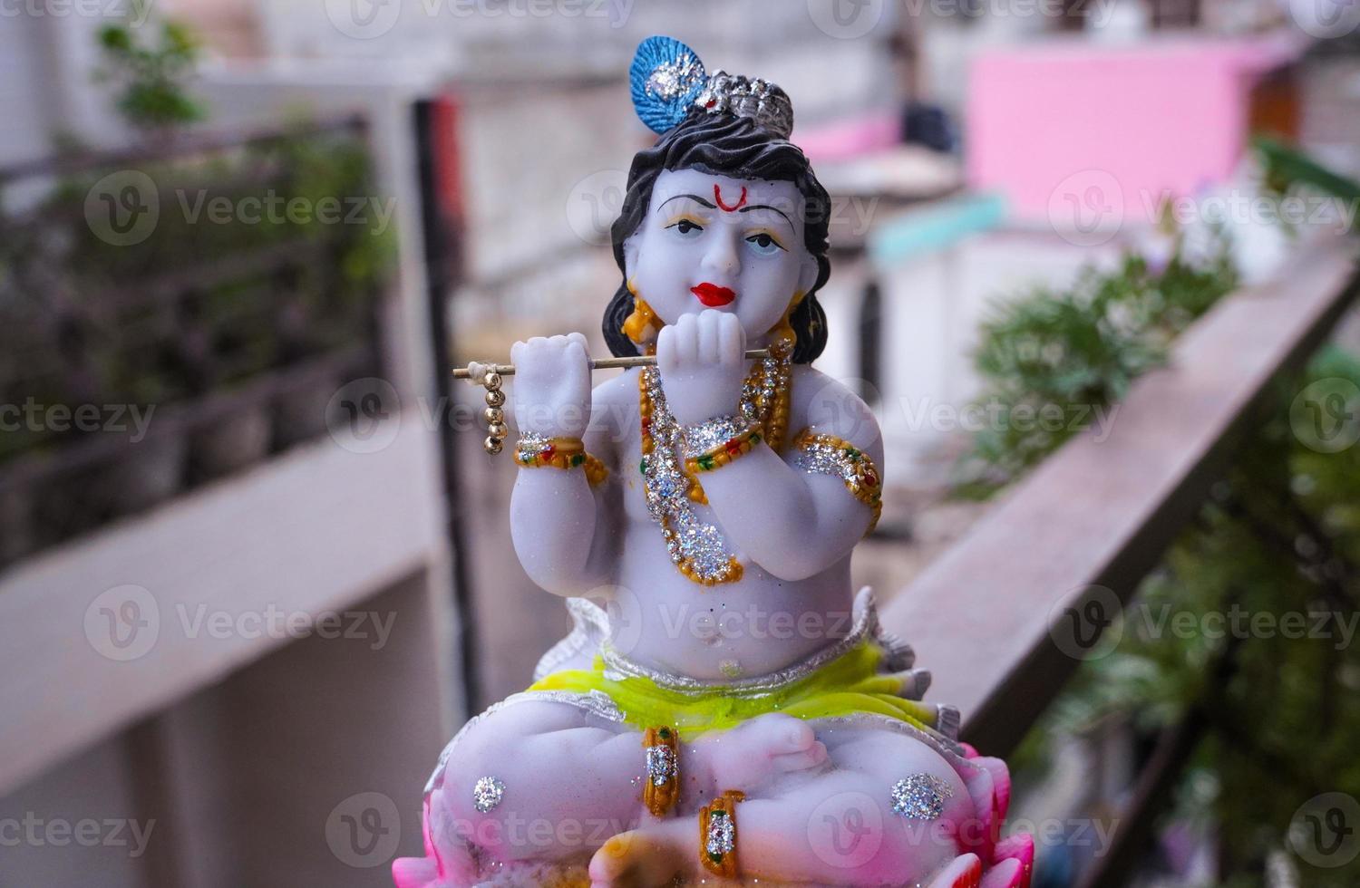 baby krishna statue image photo