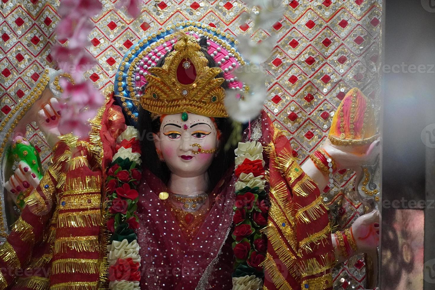 Cute adishakti devi Durga Devi Statue in Temple photo